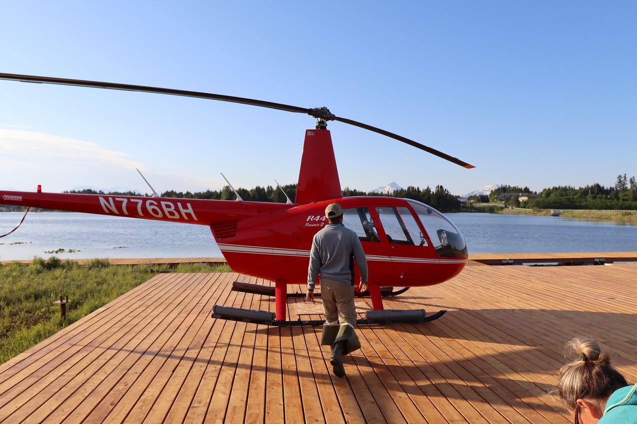 The helicopter we flew to Lake Clark National Park