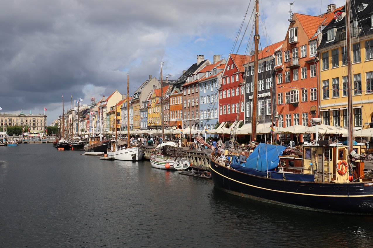 A dark cloud looms over Nyhavn, Copenhagen