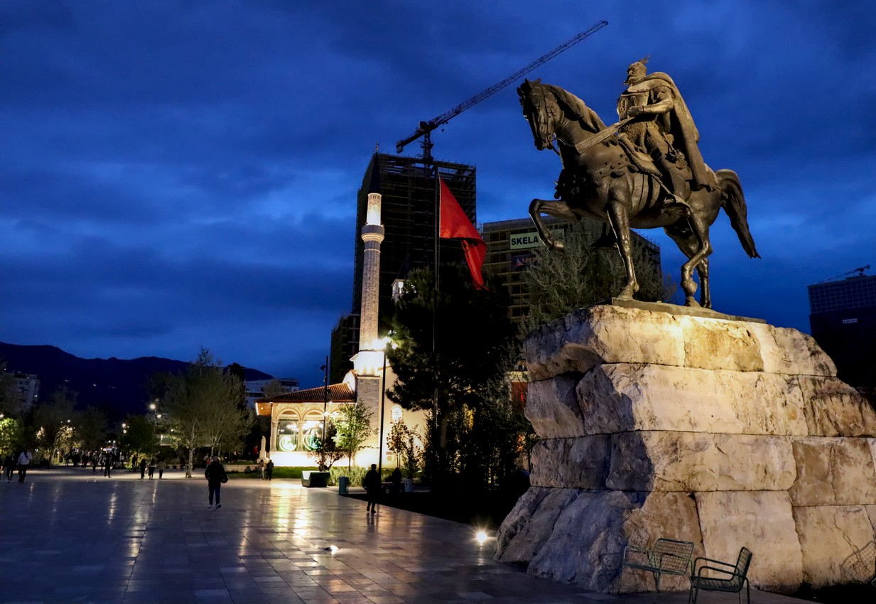 Statue of Skanderbeg, Skanderbeg Square, Tirana